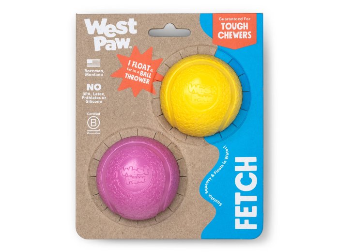 Boundr® 2-Pack Dog Toy Ball for Play, Chew, and Fetch Glow
