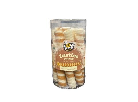 A & E Cages LoLo Pets Classic Tasties Straws Dog Treat Waffle, 1ea/10 ct