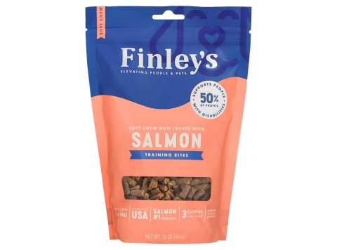 Finleys Dog Soft Chew Training Bites Salmon 16oz.