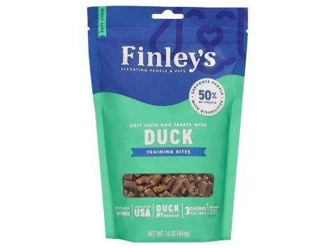Finleys Dog Soft Chew Training Bites Duck 16oz.