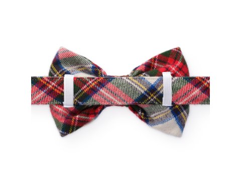 Regent Plaid Flannel Holiday Dog Bow Tie Standard