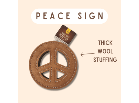 TUFF TOYS Leather Dog Toys made of Durable water buffalo lea Rope Ring