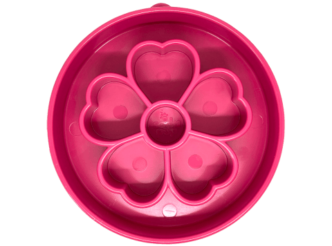 Flower Design eBowl Enrichment Slow Feeder Bowl for Dogs Pink
