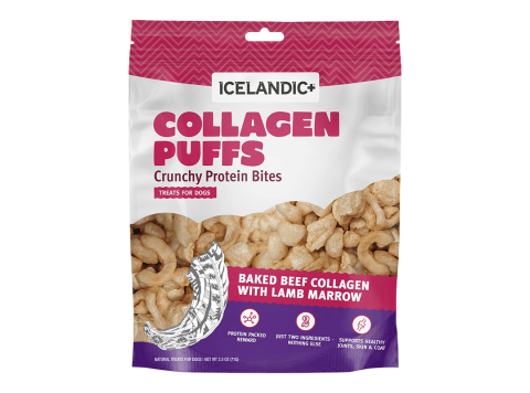 Icelandic Dog Collagen Puffs Bites with Marrow 2.5oz.