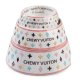 White Chewy Vuiton Dog Bowl - 3 Sizes!! Dog Food Bowl Medium