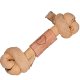 Huggle-Hide® Natural Leather Knotted Bone Dog Toy Large
