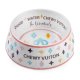 White Chewy Vuiton Dog Bowl - 3 Sizes!! Dog Food Bowl Medium