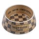 Checker Chewy Vuiton Bowl - 3 Sizes!! Dog Bowls Medium