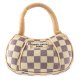 Checker Chewy Vuiton Handbag Squeaker Dog Toy Small Mini