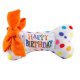 Happy Birthday Bones Squeaker Dog Toy Large