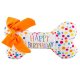 Happy Birthday Bones Squeaker Dog Toy Small / Mini