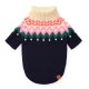 Fair Isle Bobble Holiday Dog Sweater M