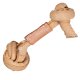 Huggle-Hide® Natural Leather Knotted Bone Dog Toy Large