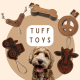 TUFF TOYS Leather Dog Toys made of Durable water buffalo lea Bone