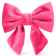 Hot Pink Velvet Lady Dog Bow Small