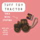 TUFF TOYS Leather Dog Toys made of Durable water buffalo lea Bone