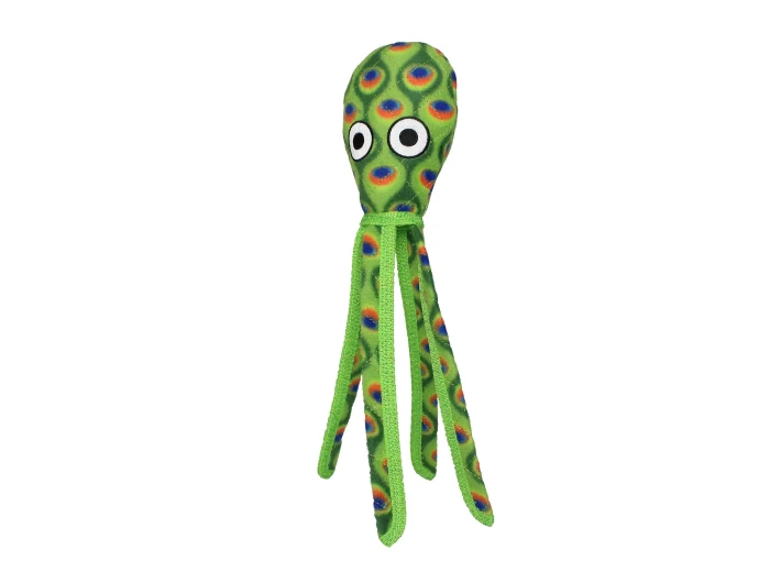 Tuffy Ocean Squid - Green, Durable, Tough, Squeaky Dog Toy