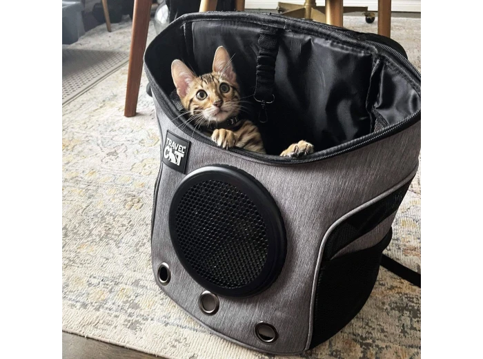 "The Fat Cat" Mini Cat Backpack - Bubble Pet Carrier
