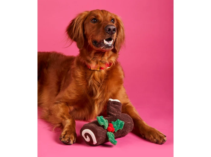 Yule Log Interactive Snuffle Holiday Dog Toy
