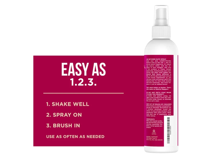 The Only Between Bath Spray Dogs Need - Cranberry & Vanilla 8 ounce