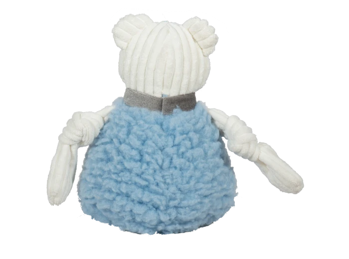 Durable Plush & Squeaky FlufferKnottie™ Whitney Polar Bear Large