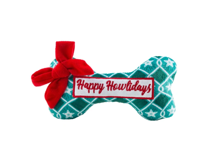 Happy Howlidays Bone - Stocking Stuffer Christmas Dog Toy