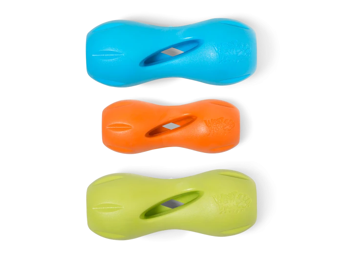 Qwizl® Dog Puzzle Treat-Dispensing Enrichment Toy Tangerine