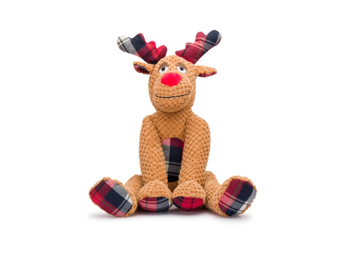 Christmas Floppy Reindeer Plush Dog Toy Large