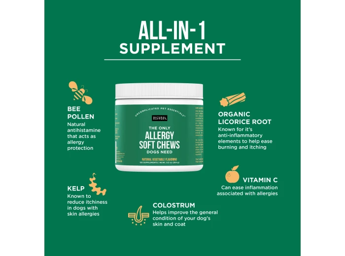 The Only Allergy Soft Chews Dogs Needs 12 count pouch