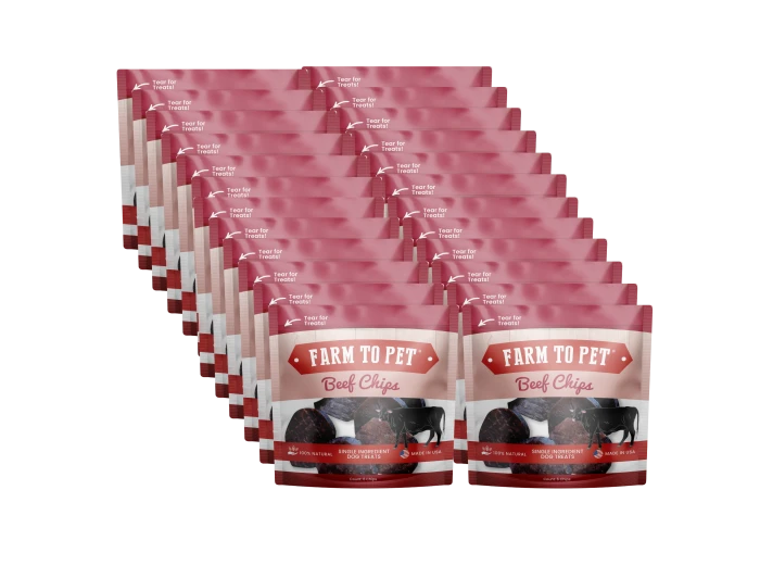 Beef Chips Snack Packs for Dogs (24)