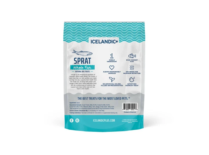 Icelandic Dog Sprats Whole Fish 2oz.