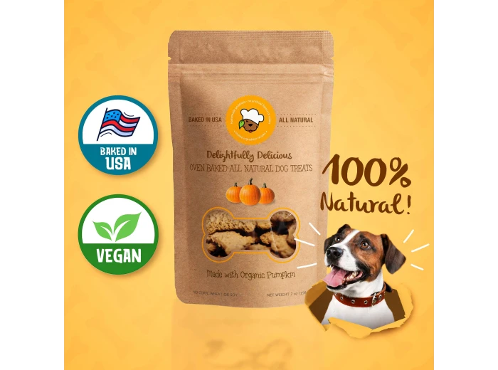 Organic Pumpkin Dog Treats | Pet Treats | Dog Treat Bag