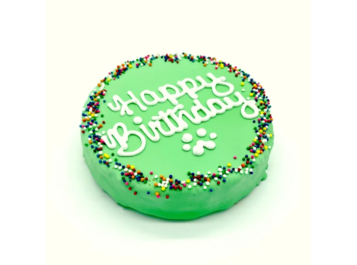 Rainbow Sprinkle Birthday Chewy Oat Cake White