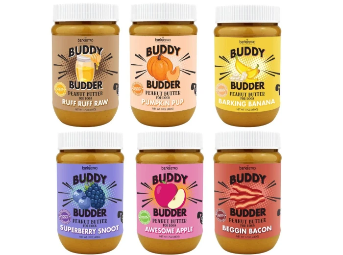 Dog Peanut Butter Buddy Budders 6 Flavors Pack