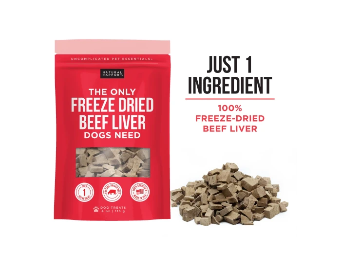 The Only Freeze Dried Beef Liver Dogs Need 8 oz bag