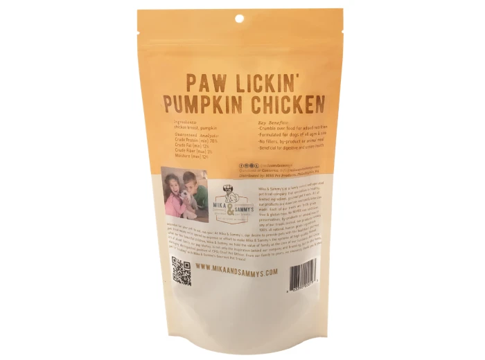 Paw Lickin' Pumpkin Chicken 5oz Bag