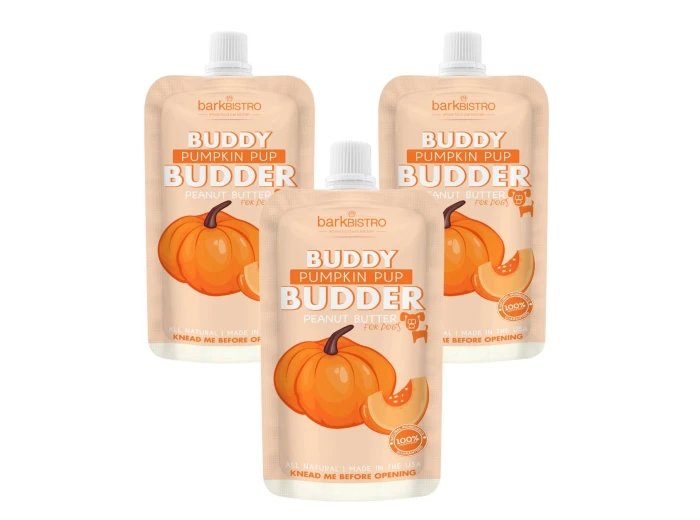 Dog Peanut Butter - 4oz Squeeze Packs Pumpkin Pup Budder
