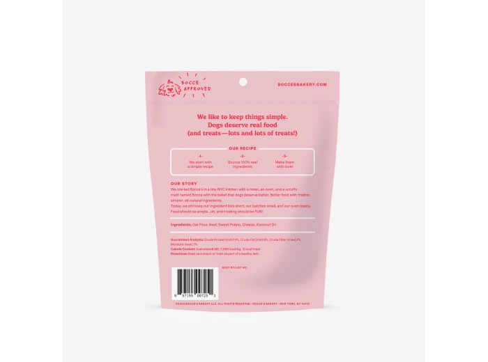 Bocce's Bakery Dog Biscuits Burgers And Fries 5oz.