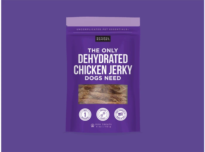 The Only Dehydrated Chicken Jerky Dogs Need 4 oz bag