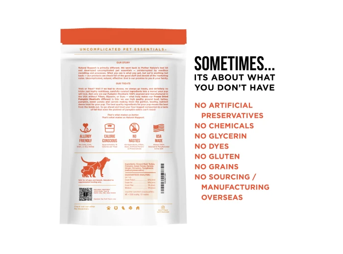 The Only Freeze Dried Pumpkin Meatballs Dogs Need Sample Bag - Approx. 1 oz