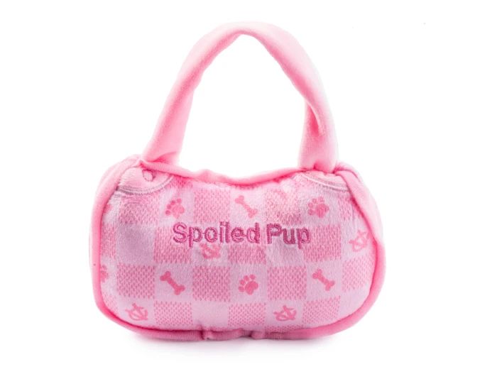Pink Checker Chewy Vuiton Handbag by Haute Diggity Dog Large