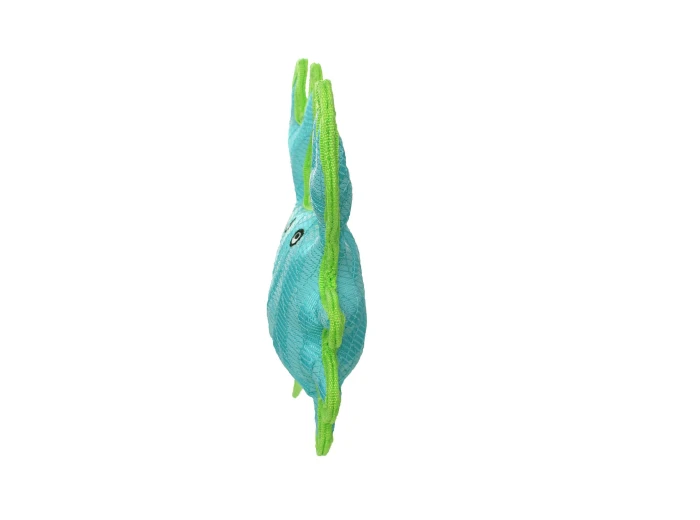 DuraForce Crab Tiger - Blue/Green, Durable, Squeaky Dog Toy
