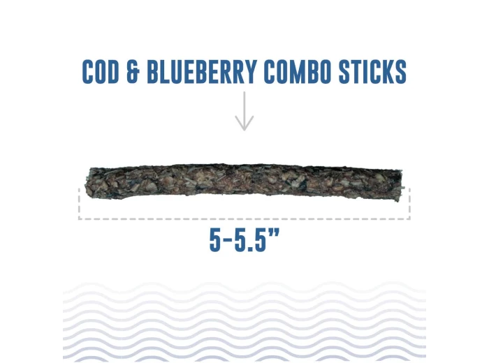 Icelandic Dog Cod & Blueberry Combo Sticks 2oz.