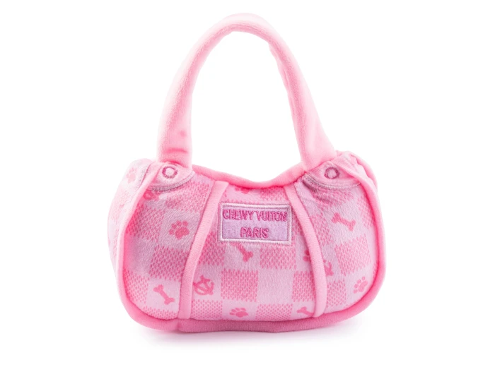 Pink Checker Chewy Vuiton Handbag by Haute Diggity Dog Large