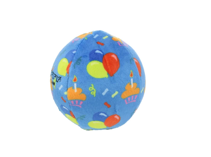 Mighty Ball-Medium Celebration Squeaky Dog Toy, No Stuffing