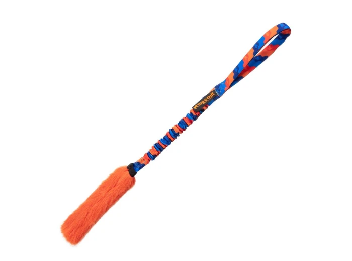 Bright Fauxtastic | Dog Tug Toy | Tug-E-Nuff Orange Pattern