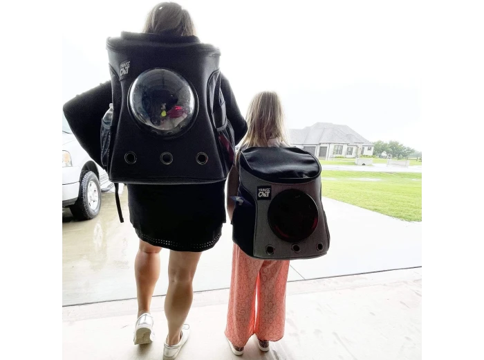 "The Fat Cat" Mini Cat Backpack - Bubble Pet Carrier