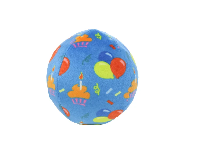 Mighty Ball-Medium Celebration Squeaky Dog Toy, No Stuffing