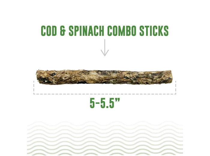 Icelandic Dog Cod & Spinach Combo Sticks 2oz.