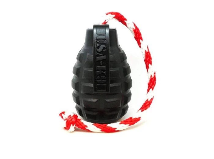 USA-K9 Magnum Grenade - Chew Toy - Reward Toy - Black Large